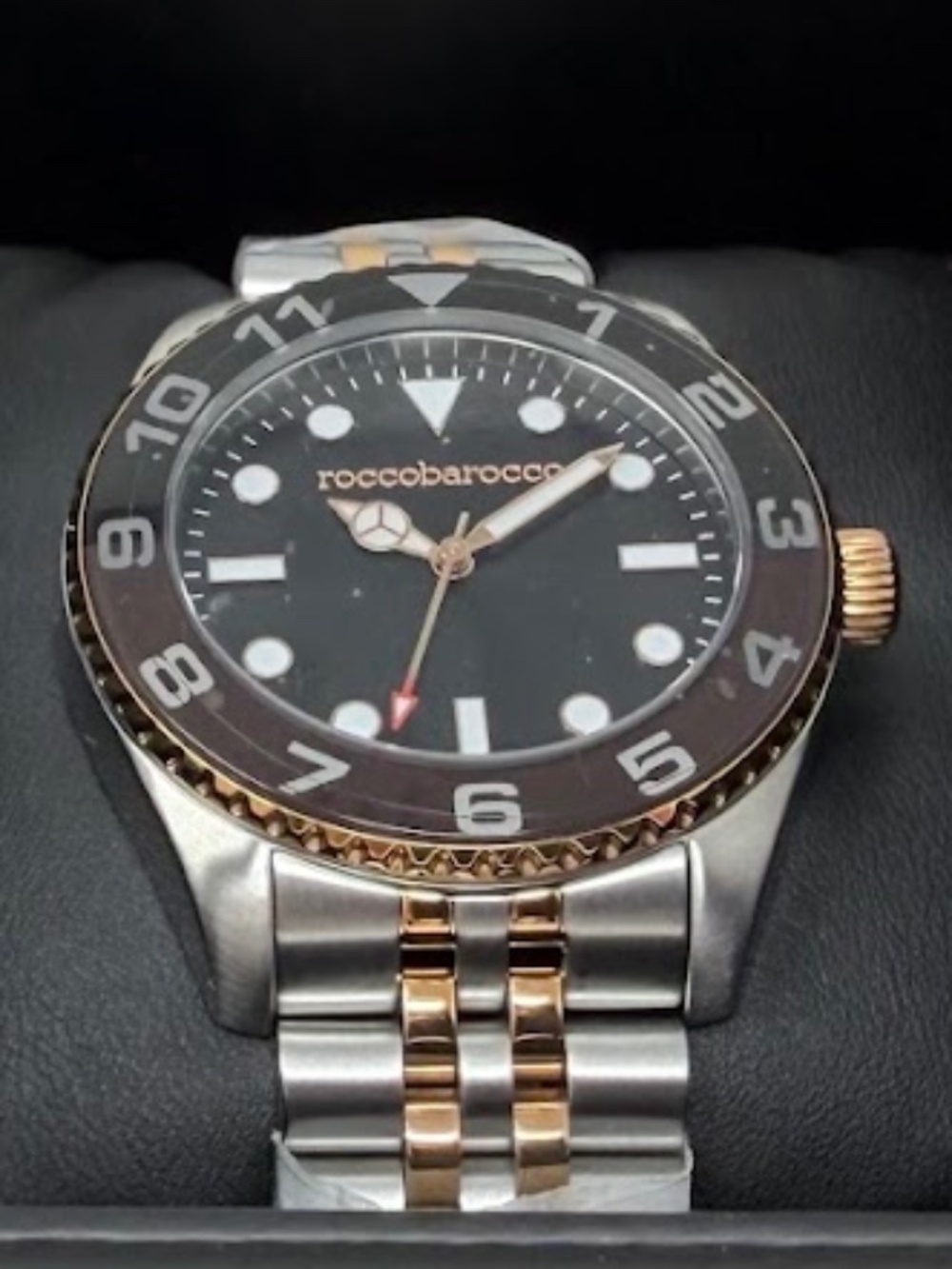 Roccobarocco Two-Tone Stainless Steel Watch Gold Silver NWT